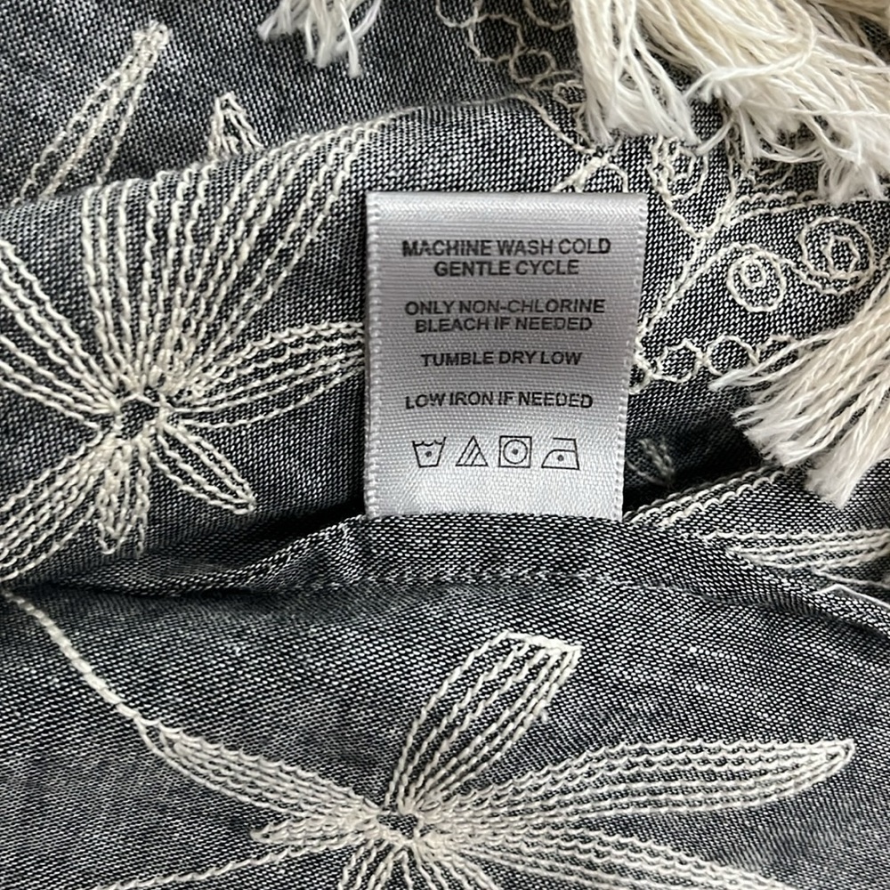 John Mark Boho Embroidered With Fringe Trim Tunic… - image 7